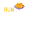 Lustiger Pfannkuchen-Liebhaber Marathonläufer
