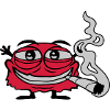 Weed smoking funny monster