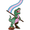 LGBTQ Flag - Dinosaur Transgender