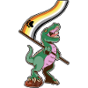 LGBTQ Flag - Dinosaur Bear
