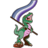 Drapeau LGBTQ - Dinosaur Butch Lesbienne