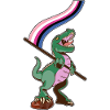LGBTQ Flag - Dinosaur Sexual Fluid