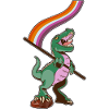 LGBTQ Flag - Dinosaur Lesbian