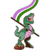 LGBTQ Flag - Dinosaur Genderqueer