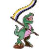 LGBTQ Flag - Dinosaur Non-Binary
