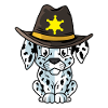Sheriff Dalmatian Patrol Officer Gift