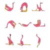 Pink Flock Flamingo Feminine Ballet Tee For Gym