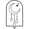 BohO lune pendent et étoiles
