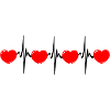 Heart rate hard red cardio ECG