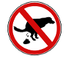 Dogs shit prohibition sign