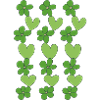 cœurs fleurs vert