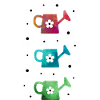 Arrosoir avec des fleurs