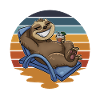 Faultier Urlauber Urlaub
