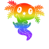 Axolotl LGBTQ Sweet Colorful Rainbow Amphibians