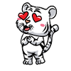 White Tiger Emoticon Bengal Tiger