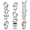 White Rabbit Emoticons Rabbit