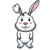 White Rabbit Emoticons Rabbit