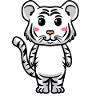 White Tiger Emoticon Bengal Tiger