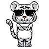 White Tiger Emoticon Bengal Tiger