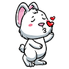 Lapin Blanc Emoticons Lapin