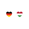 Deutschland Ungarn Deutsche Ungarische Flagge