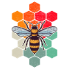 Bee Retro Honeycomb Beekeeping