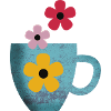 I love coffee and flowers