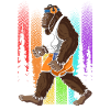 Retro Walking Bigfoot Scary
