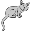 Love cute cat sits