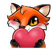 Heart Fox für dunkle Artikel
