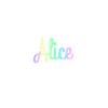 ALICE Arcobaleno Corsivo Minimalista