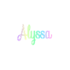 ALYSSA Rainbow Minimalistisk Kursiv
