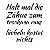 Zähne trocknen