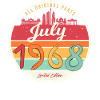 1968 Juli Retro