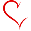 Cool Half Red Heart