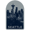 Seattle Skyline Badge: Space Needle Silhouette