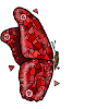 Cubist Red Butterfly