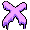 Lettre x Croix Violet