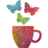 I love coffee and butterfly