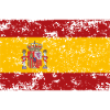 Drapeau de l’Espagne, effet usé