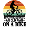 Alter Mann Fahrrad