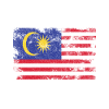 Malaysia Flag Distressed Malaysian Flag