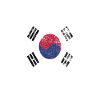 Südkorea Flagge Distressed