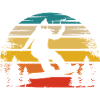 Retro Sonne und Snowboarden -