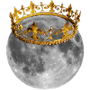 Moon with crown