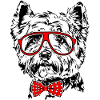 Funny WESTIE Glasses Dog Wilsigns