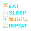 Eat. Sleep. Volleyball. Repeat Design