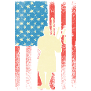 Patriotic Bagpiper American Flagg