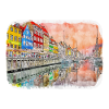 Copenhague Danemark Aquarelle Sketch Illustration