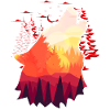 Howling Wolf Sunset Nature Moon